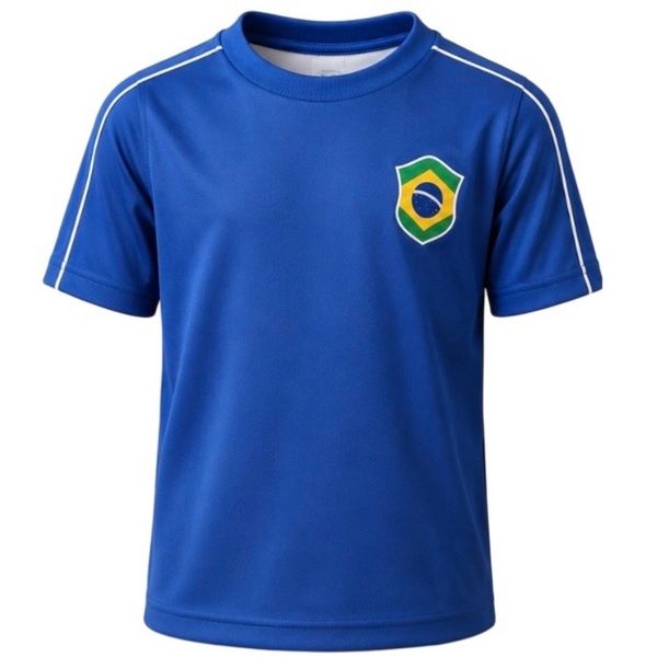 CAMISETA BRASIL REFLEXO AZUL INF 