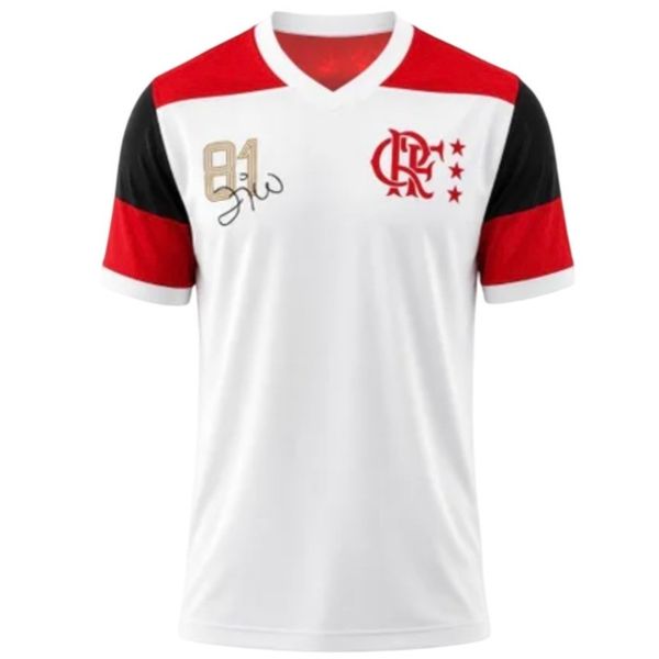 CAMISETA FLAMENGO ZICO PREMIUM BCO INF 