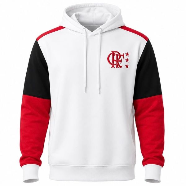 MOLETOM FLAMENGO RETRÔ 1981 AWAY BCO MASC 