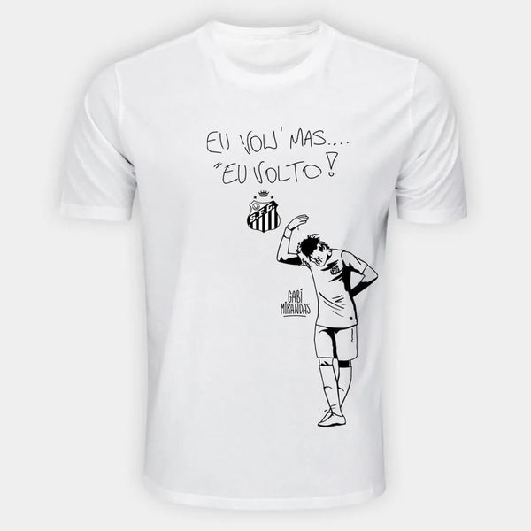 CAMISETA SANTOS EU VOLTO BCO/PTO MASC