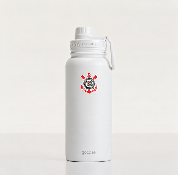 GARRAFA CORINTHIANS TÉRMICA FRESH ESCUDO BCO 950ML