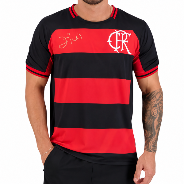 CAMISETA FLAMENGO BENCH VRM/PTO MASC 