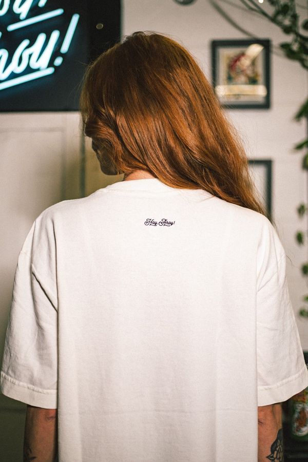 CAMISETA BÁSICA TUBULAR - OFF WHITE