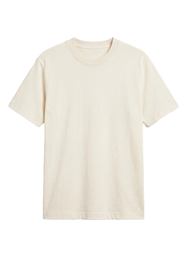 CAMISETA BÁSICA TUBULAR - OFF WHITE