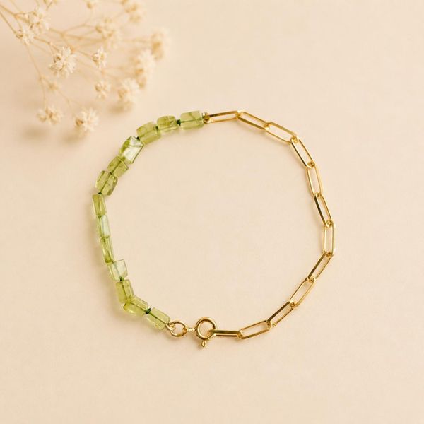 Pulseira Seixo -  Peridoto