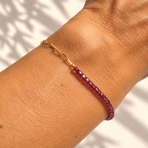 Pulseira Thelma - Rodolita 