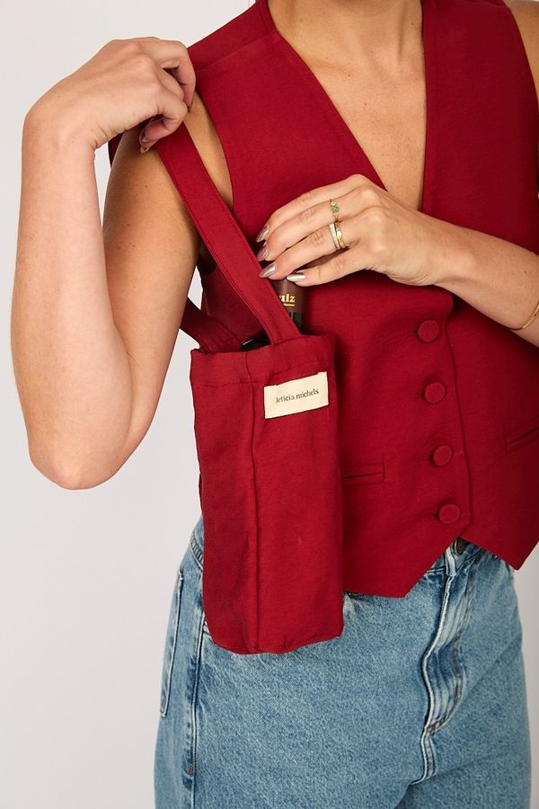 Foto do produto BOLSA PORTA VINHO - CEREJA