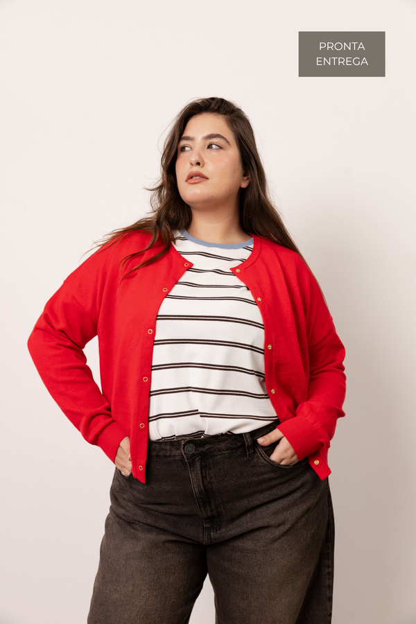 Foto do produto CARDIGAN TRICOT CORE - VERMELHO