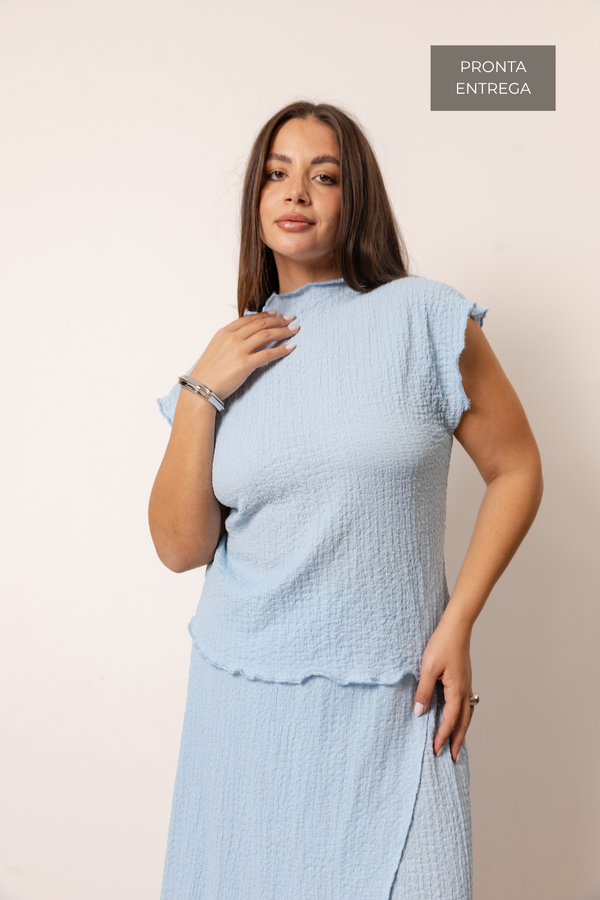 Foto do produto BLUSA MEMÓRIA - AZUL CELESTE