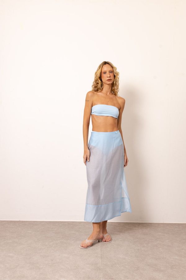 Foto do produto SAIA ORGANZA FADE - AZUL SERENO