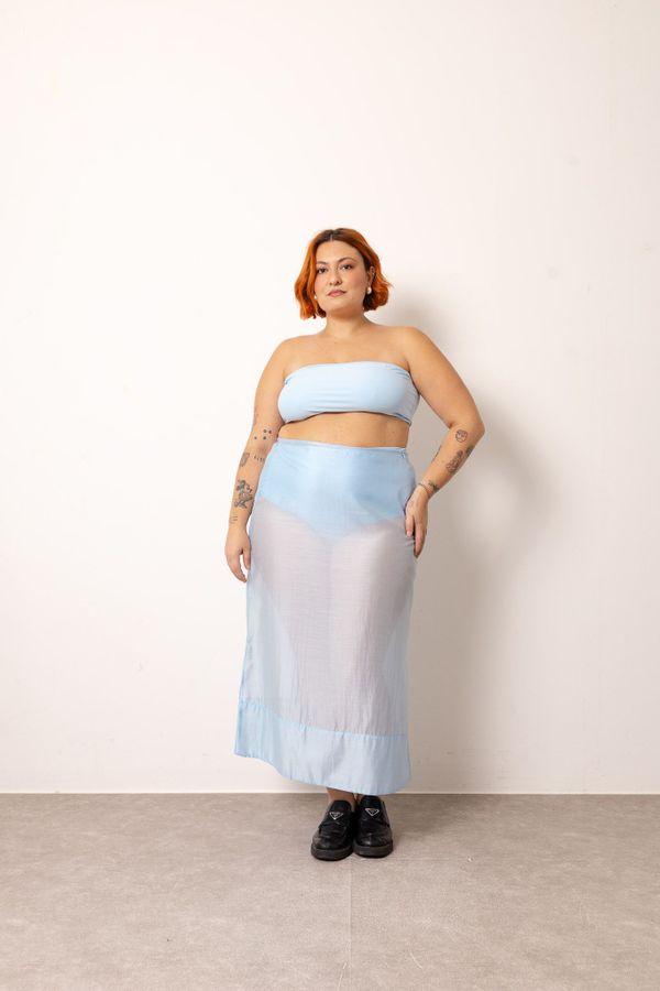 Foto do produto SAIA ORGANZA FADE - AZUL SERENO