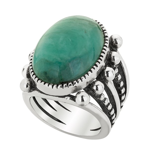 Anel - Begey 100% Prata e Esmeralda | Ring – Begey 100% Silver and Emerald