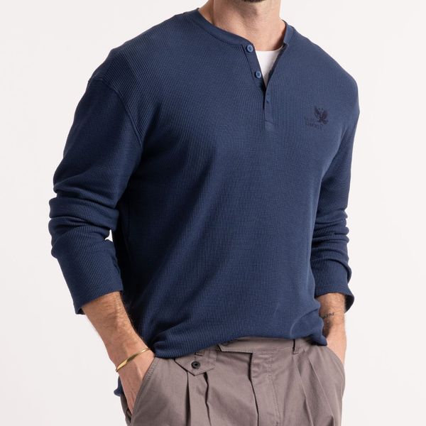 Camisa Waffle Fine Liberty Henley