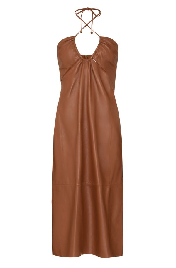 Foto do produto VESTIDO SERRES MIDI COURO