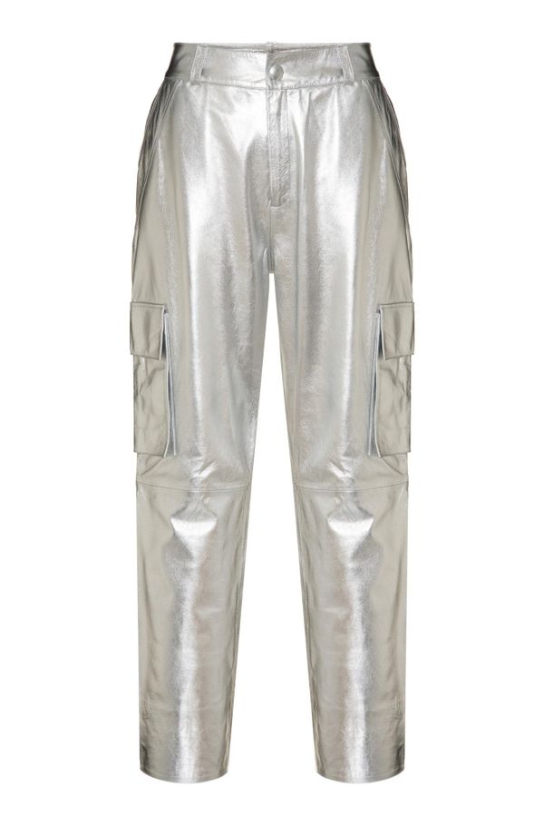 Foto do produto CALÇA DIANA CARGO COURO METALIZADO