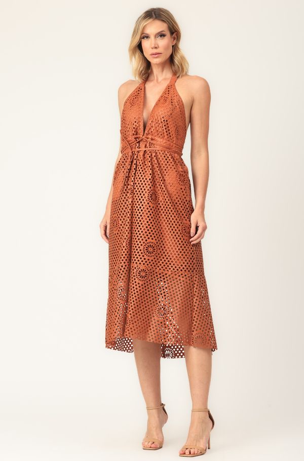 Foto do produto VESTIDO MARGOT PERFUROS COURO