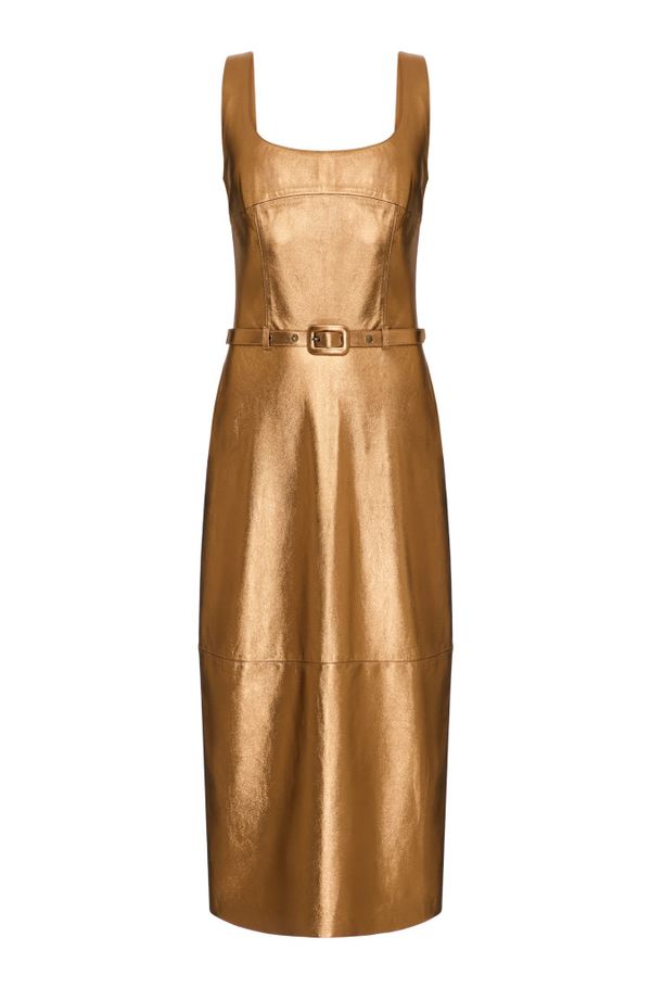 Foto do produto VESTIDO MARILIA COURO METALIZADO