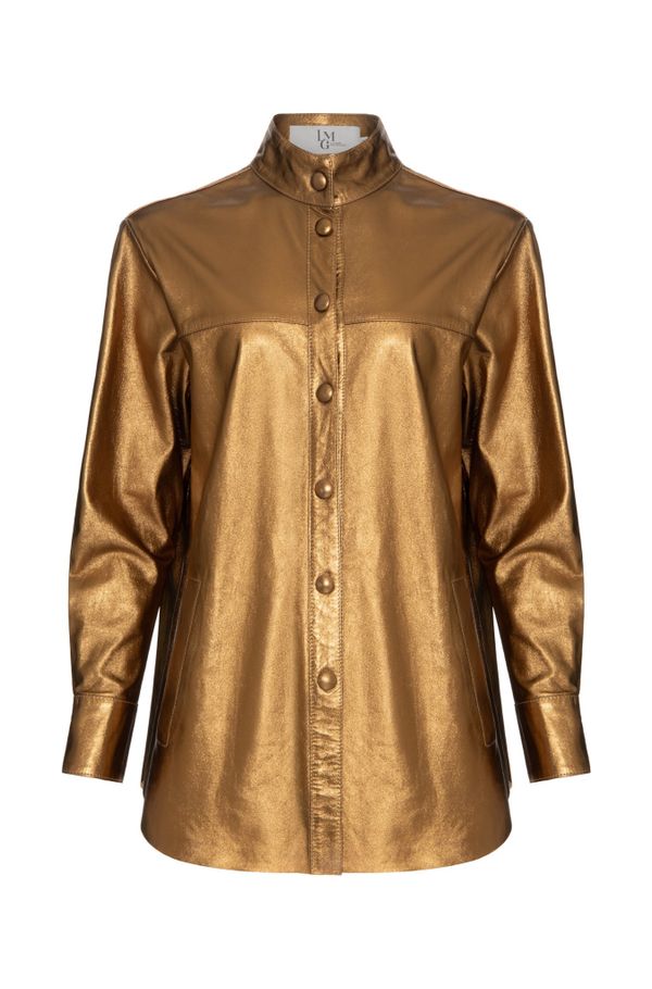 Foto do produto CAMISA SCALLA LISA COURO METALIZADO