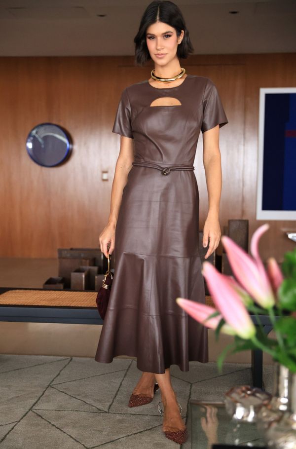 Foto do produto VESTIDO RENATA COURO