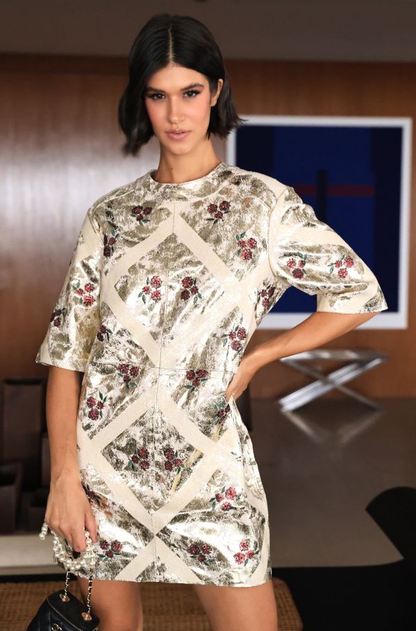 Foto do produto VESTIDO BETH COURO METALIZADO