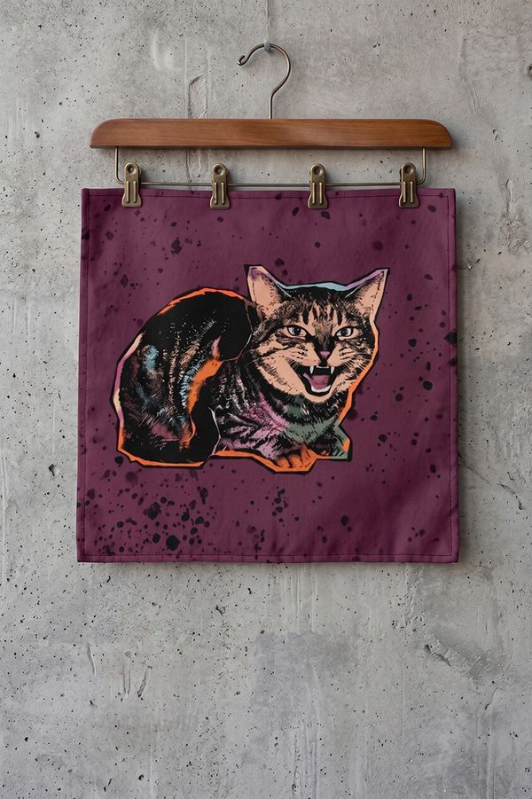 Foto do produto CAPA DE ALMOFADA GATO BRABO