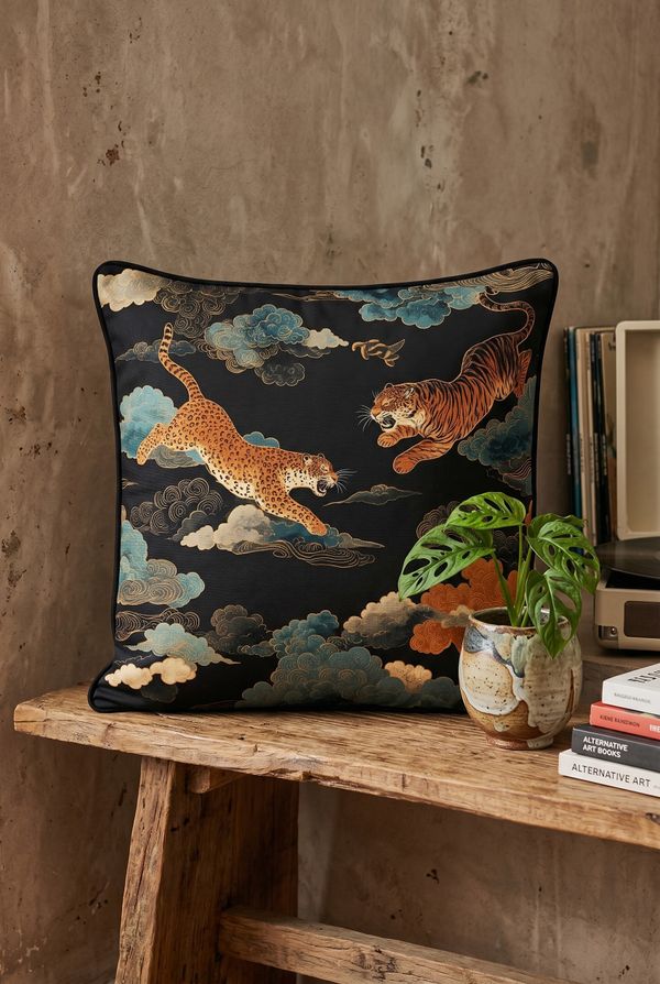 Foto do produto CAPA DE ALMOFADA TIGRE ORIENTAL