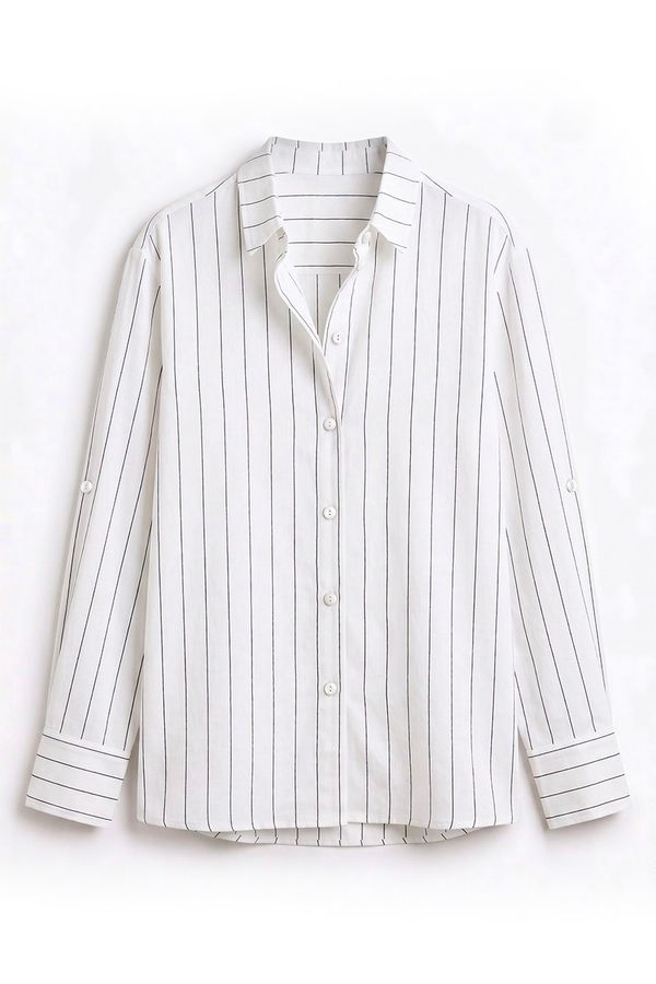 Foto do produto CAMISA CHIC RISCA BRANCA
