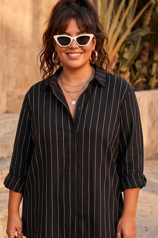 Foto do produto CAMISA CHIC RISCA PRETA