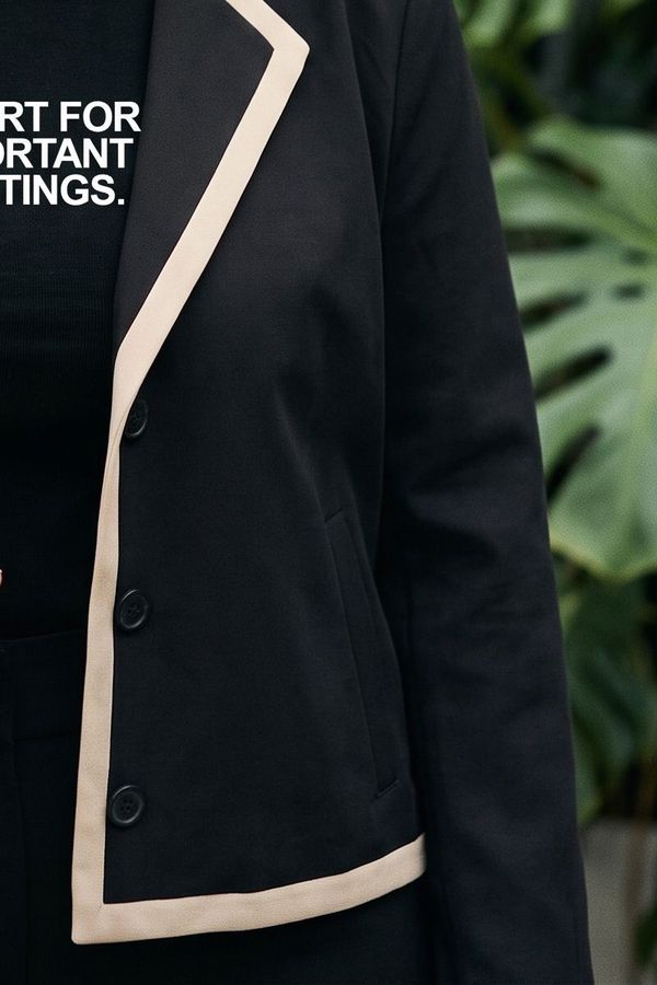 Foto do produto BLAZER MODERN PRETO E AREIA