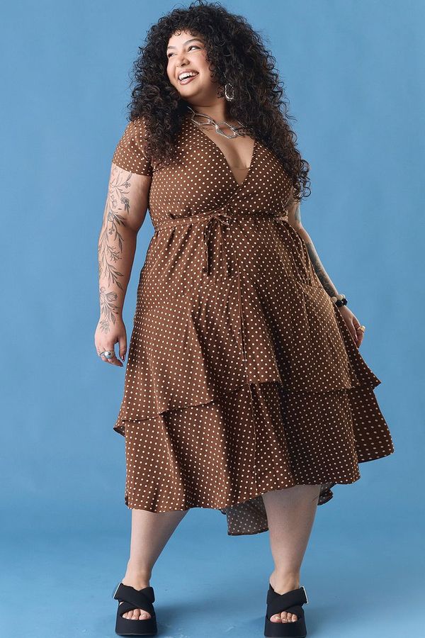 Foto do produto VESTIDO ZAN POÁ CHOCOLATE PRETO