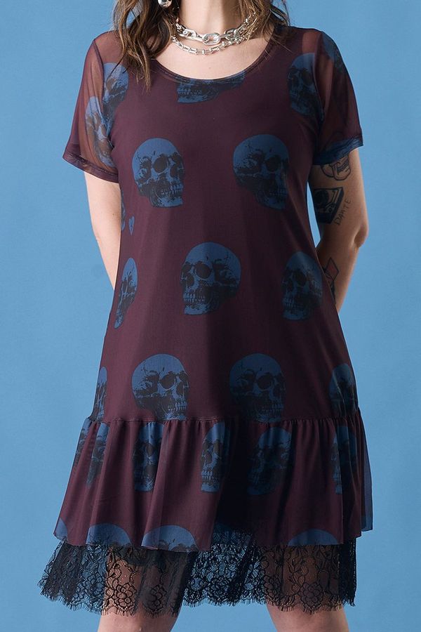 Foto do produto VESTIDO BARRA CAVEIRAS AZUIS