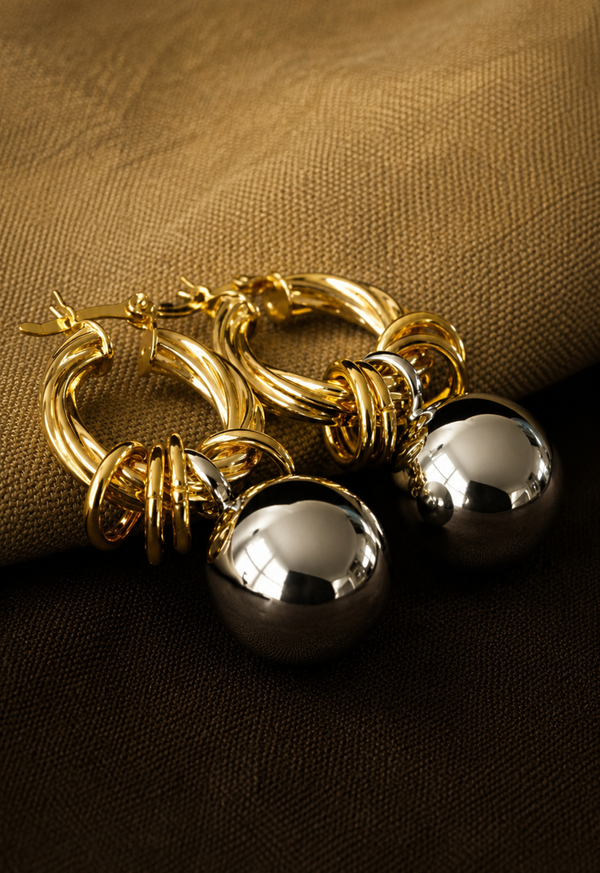 Foto do produto Brinco Bola Ouro