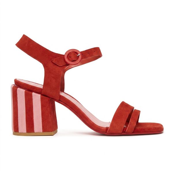 Foto do produto SALTO STRIPE MOOD CAMURÇA VERMELHO