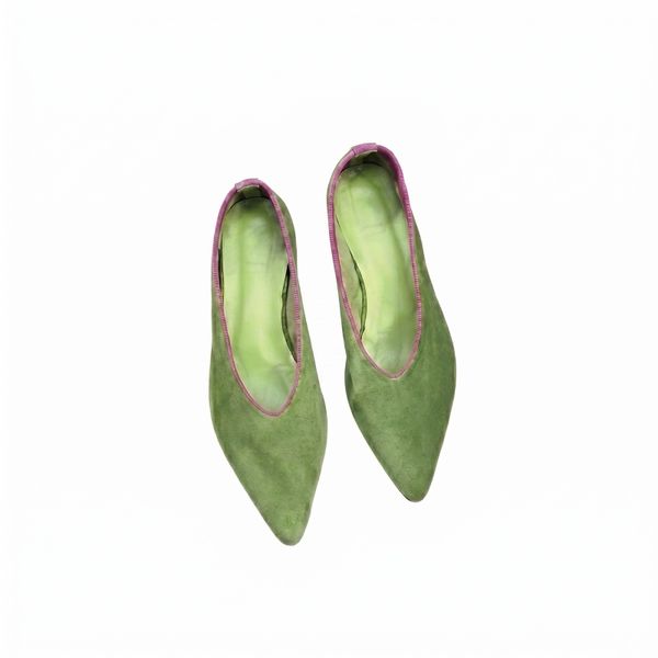 Foto do produto SAPATILHA GLORINHA VERDE COM VIOLETA