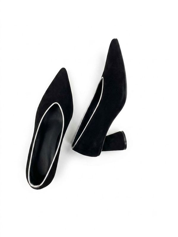 Foto do produto SCARPIN GLORINHA PRETO COM PRATA 