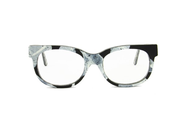 Óculos Diamantina - Preto com detalhes Brancos /Cinza Mare