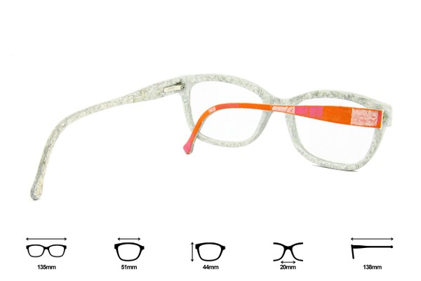 Óculos Itatiaia - Listrado Vermelho, Rosa e Branco/Branco Mare