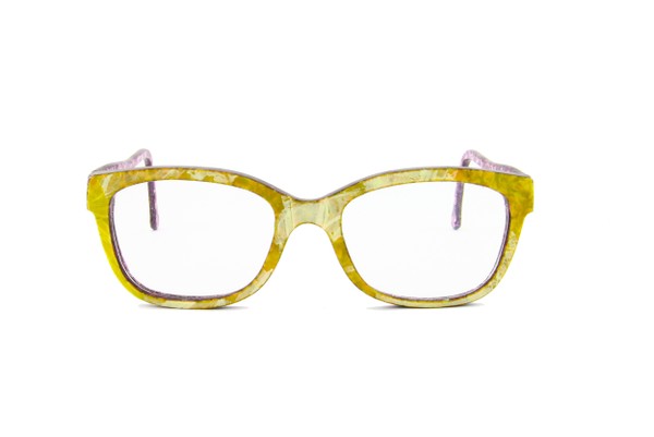 Óculos Itatiaia - Amarelo com Beje/Roxo Mare
