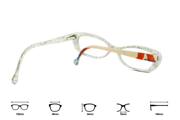 Óculos Cipó - Vermelho com azul/Branco Mare