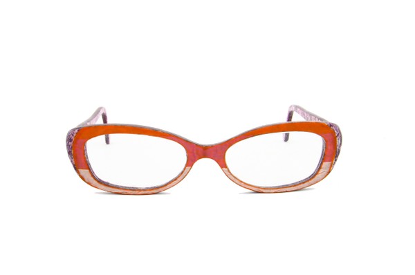 Óculos Cipó - Listrado Vermelho, Rosa, Branco/Roxo Mare
