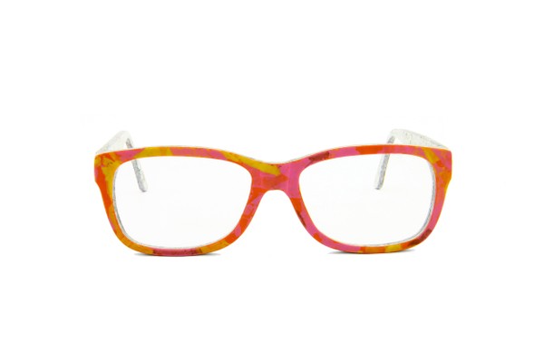 Óculos Cutia - Rosa com Amarelo/Branco Mare
