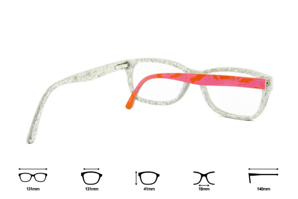 Óculos Cutia - Vermelho com Rosa/Branco Mare