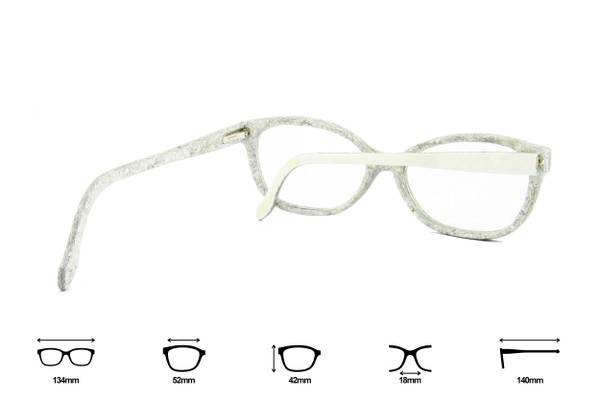 Óculos Cariri - Branco Sólido/Branco Mare