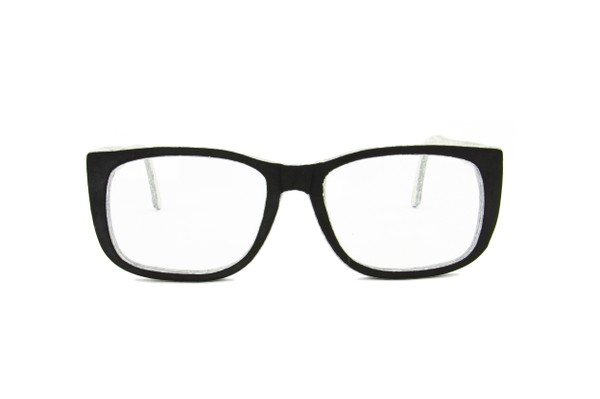 Óculos Guimarães - Preto Sólido/Branco Mare