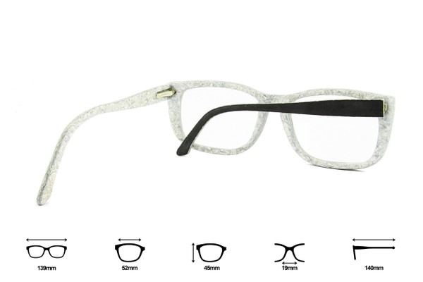 Óculos Guimarães - Preto Sólido/Branco Mare