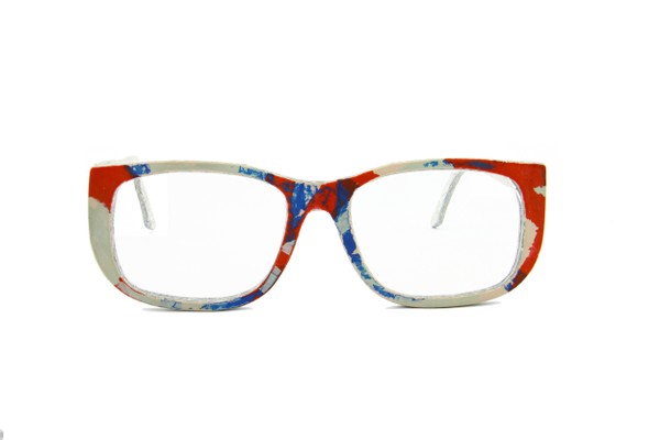 Óculos Guimarães - Vermelho com azul/Branco Mare