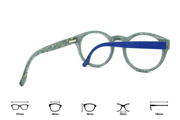 Óculos Bocaina - Azul Sólido/Verde Mare