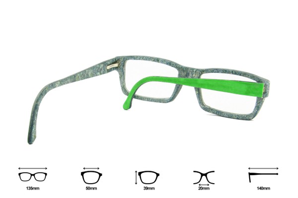 Óculos Parnaíba - Verde Limao Sólido/Verde Mare