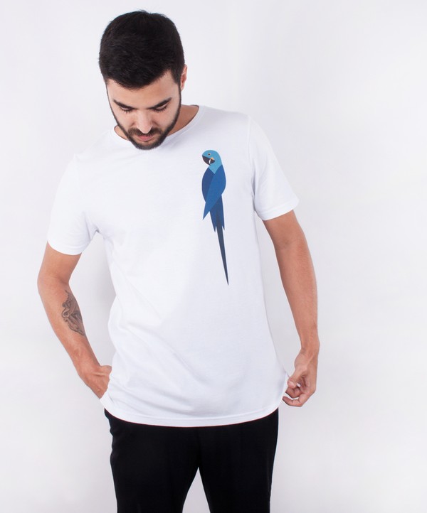 Camiseta Aves Arara Azul