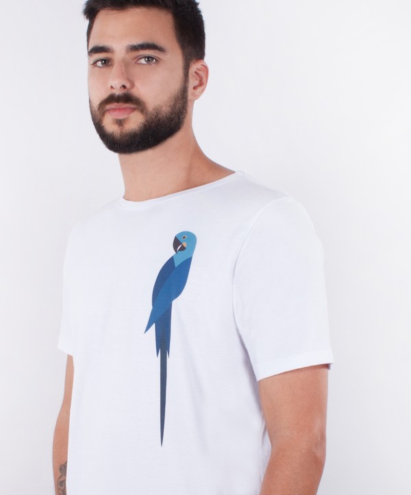 Camiseta Aves Arara Azul
